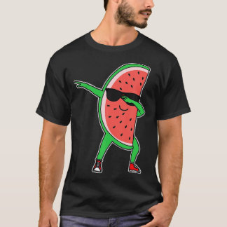 Dabbing Watermelon Kawaii Dab Summer Fruit Melon L T-shirt