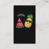 Dabbing Watermelon Pineapple Kawaii Summer Fruits Visitekaartje (Voorkant)