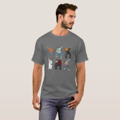 Dabbing Werewolf Zombie Vampire Ghost Halloween Co T-shirt (Voorkant volledig)