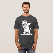 Dabbing Westie Funny West Highland White Terrier T-shirt (Voorkant volledig)