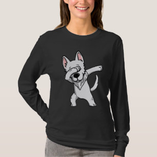 Dabbing White German Shepherd Dog Dab Dance T-shirt