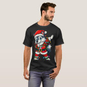 Dabbing Wolf Lights Santa Xmas Girls Boys Kids Chr T-shirt (Voorkant volledig)