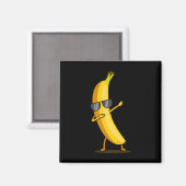 Dabbing Yellow Banana - Dab Funny Dancing Fruit Magneet (Voorkant / Achterkant)