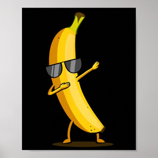 Dabbing Yellow Banana - Dab Funny Dancing Fruit Poster (Voorkant)
