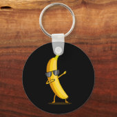 Dabbing Yellow Banana - Dab Funny Dancing Fruit Sleutelhanger (Voorkant)