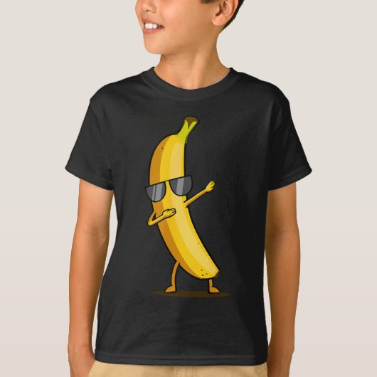 Dabbing Yellow Banana - Dab Funny Dancing Fruit T-shirt (Voorkant)