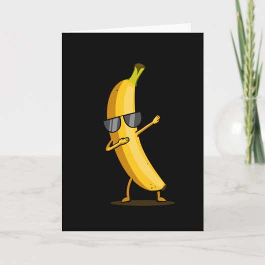 Dabbing Yellow Banana Dab Funny Dansling Fruit Kaart (Voorkant)
