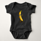 Dabbing Yellow Banana Dab Funny Dansling Fruit Romper (Voorkant)