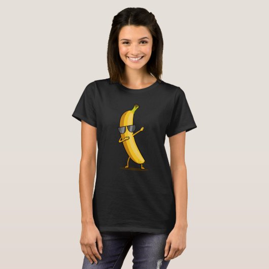 Dabbing Yellow Banana Dab Funny Dansling Fruit T-shirt (Voorkant volledig)