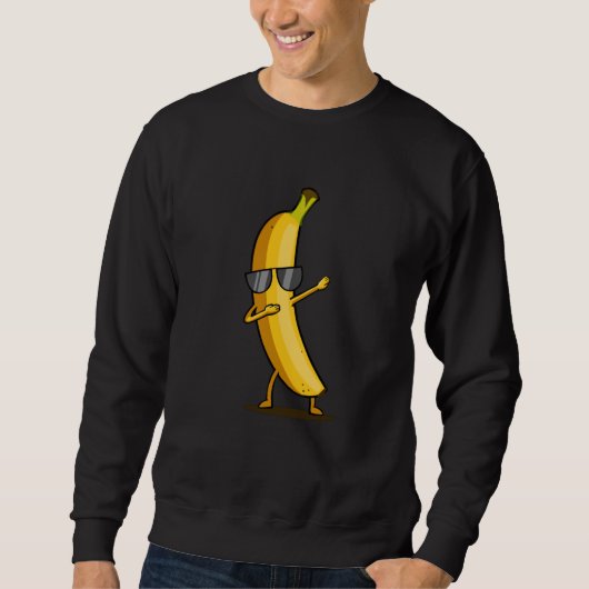Dabbing Yellow Banana Dab Funny Dansling Fruit Trui (Voorkant)
