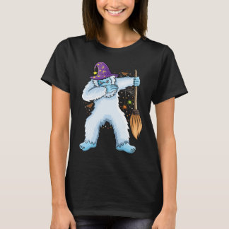 Dabbing Yeti Heksenhoed Halloween T-shirt
