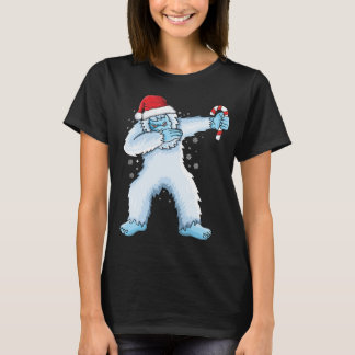 Dabbing Yeti Kerst Sasquatch T-shirt