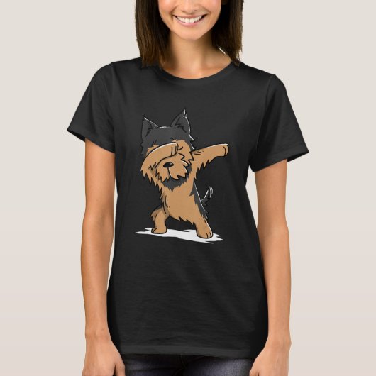 Dabbing Yorkshire Terrier Dab Dance Dog T-shirt (Voorkant)