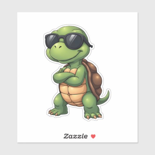 Dabbing Zee Turtle Dierenvriend Save the Turtles ( Sticker (Vel)