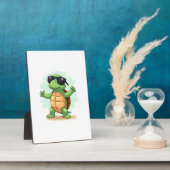 Dabbing Zee Turtle Dierenvriend Save the Turtles T Fotoplaat (Zijkant)