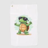 Dabbing Zee Turtle Dierenvriend Save the Turtles T Golfhanddoek (Voorkant)