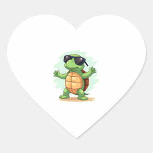 Dabbing Zee Turtle Dierenvriend Save the Turtles T Hart Sticker