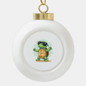 Dabbing Zee Turtle Dierenvriend Save the Turtles T Keramische Bal Ornament (Voorkant)