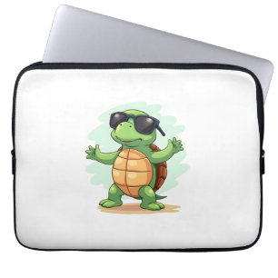 Dabbing Zee Turtle Dierenvriend Save the Turtles T Laptop Sleeve