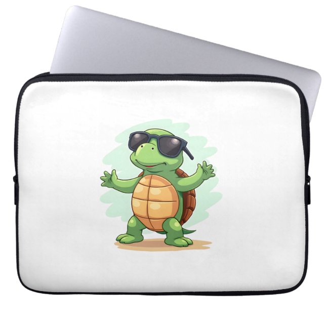Dabbing Zee Turtle Dierenvriend Save the Turtles T Laptop Sleeve (Voorkant)