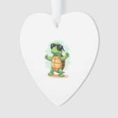 Dabbing Zee Turtle Dierenvriend Save the Turtles T Ornament (voorkant)