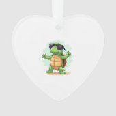 Dabbing Zee Turtle Dierenvriend Save the Turtles T Ornament (voorkant)