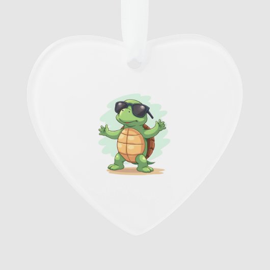 Dabbing Zee Turtle Dierenvriend Save the Turtles T Ornament (voorkant)