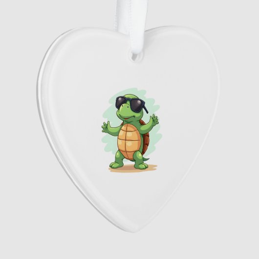 Dabbing Zee Turtle Dierenvriend Save the Turtles T Ornament (voorkant)