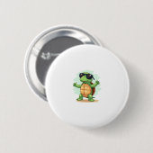 Dabbing Zee Turtle Dierenvriend Save the Turtles T Ronde Button 5,7 Cm (Voorkant /achterkant)
