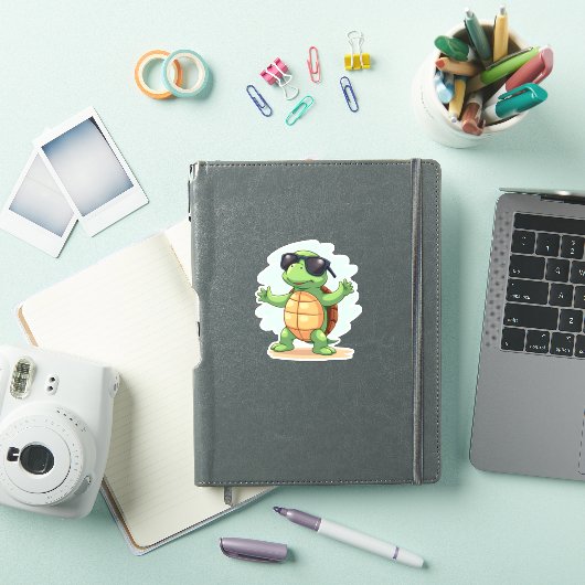Dabbing Zee Turtle Dierenvriend Save the Turtles T Sticker (iPad Cover)