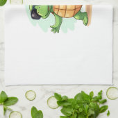 Dabbing Zee Turtle Dierenvriend Save the Turtles T Theedoek (Gevouwen)