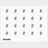 Dabbing Zee Turtle Ik hou gewoon echt van Turtles  Ronde Sticker (Vel)