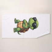 Dabbing Zeeschildpad Dierenvriend Red De Schildpad Badhanddoek (Badhanddoek)