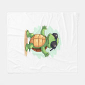 Dabbing Zeeschildpad Dierenvriend Red De Schildpad Fleece Deken (Voorkant (Horizontaal))
