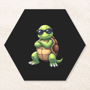 Dabbing Zeeschildpad Dierenvriend Red De Schildpad Kartonnen Onderzetters