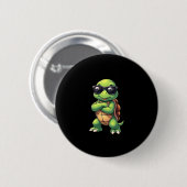 Dabbing Zeeschildpad Dierenvriend Red De Schildpad Ronde Button 5,7 Cm (Voorkant /achterkant)