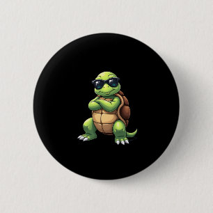 Dabbing Zeeschildpad Dierenvriend Red De Schildpad Ronde Button 5,7 Cm