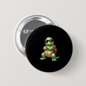 Dabbing Zeeschildpad Dierenvriend Red De Schildpad Ronde Button 5,7 Cm (Voorkant /achterkant)