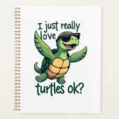 Dabbing Zeeschildpad Ik Hou Gewoon Echt Van Schild Planner (Voorkant)