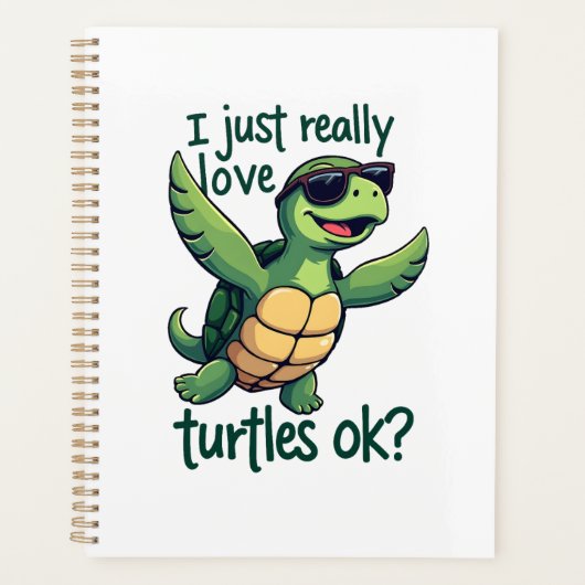 Dabbing Zeeschildpad Ik Hou Gewoon Echt Van Schild Planner (Voorkant)