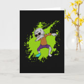 Dabbing zombie dab halloween cool grappig cadeau i kaart (Gele Bloem)