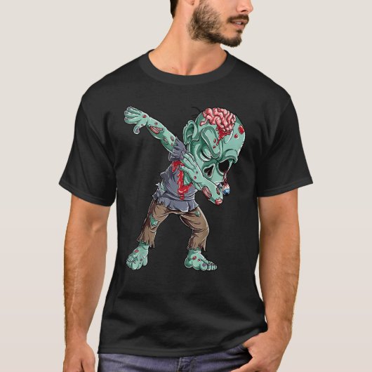 Dabbing Zombie  Halloween Boys Kids Dab  Zombies T-shirt (Voorkant)