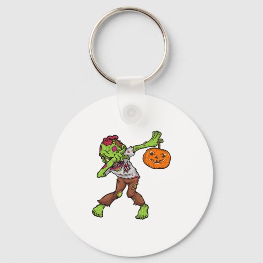 Dabbing Zombie Halloween Dab Funny Gift design Sleutelhanger (Voorkant)