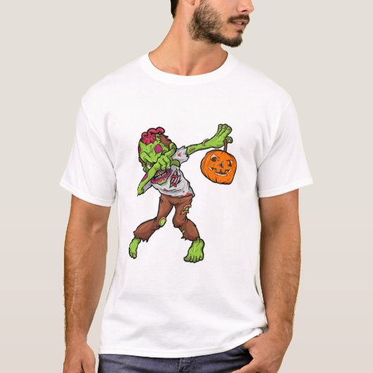 Dabbing Zombie Halloween Dab Funny Gift design T-shirt (Voorkant)