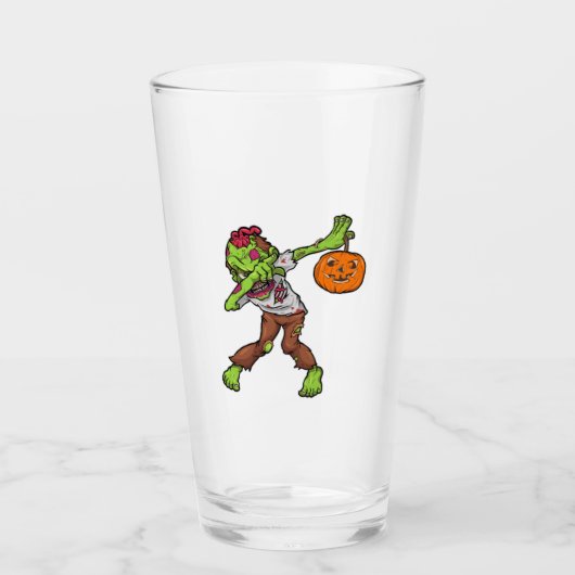 Dabbing Zombie Halloween Dab Grappig Cadeau ontwer Glas (Voorkant)