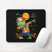 Dabbing Zombie Playing Badminton Halloween Badmint Muismat (Met muis)