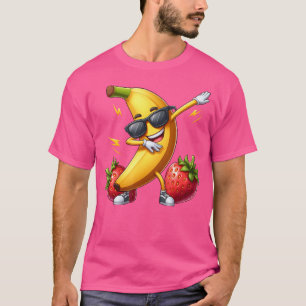 Dabbing Zonnebril Banaan Aardbei Grappige Dab Dan T-shirt