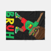 Dabbing Zwarte Jongens Juneteenth Bruh Vrijheid 18 Fleece Deken (Voorkant (Horizontaal))