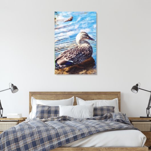 Dabbling Ripples Canvas Afdruk (Insitu (Slaapkamer))