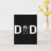 Dabende astronaut papa vader buitenruimte planeet  kaart (Gele Bloem)